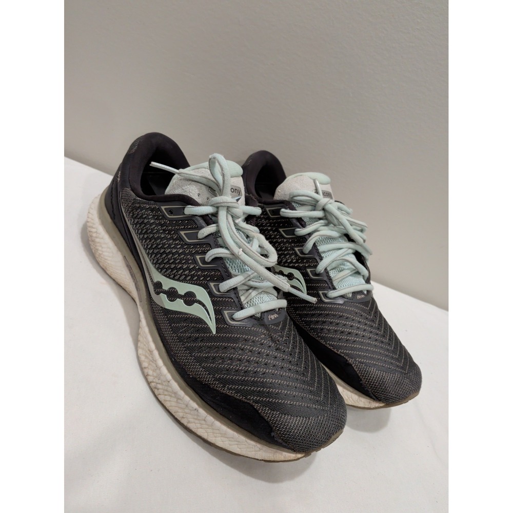 Saucony Womens Triumph 18 Charcoal Sky PWRRUN+ Running Shoes S10595-40 Size 9